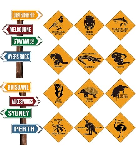Amazon.com: SIGNCHAT Car Road Sign Australia Kangaroo Next Plate